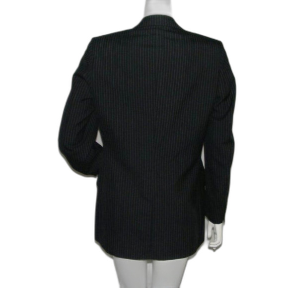 Vintage LANVIN Blazer, S, Navy Blue/Tan Pinstripes, 2 buttons - Picture 5 of 15